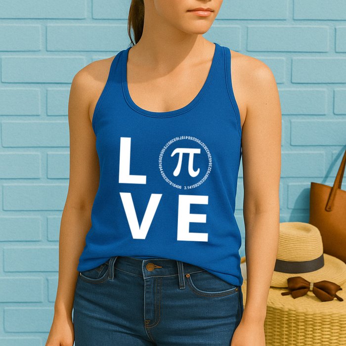 Love Pi Day 3.14 March 14th Math Geek Womens Tank Top