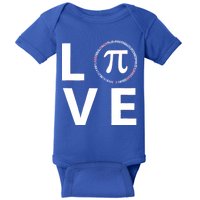 Love Pi Day 3.14 March 14th Math Geek Baby Bodysuit