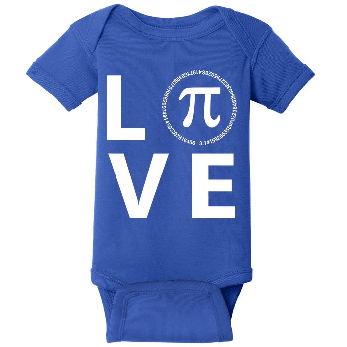 Love Pi Day 3.14 March 14th Math Geek Baby Bodysuit