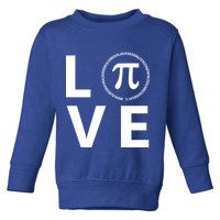 Love Pi Day 3.14 March 14th Math Geek Toddler Sweatshirt