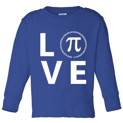 Love Pi Day 3.14 March 14th Math Geek Toddler Long Sleeve Shirt