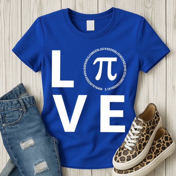 Love Pi Day 3.14 March 14th Math Geek Womens T-Shirt
