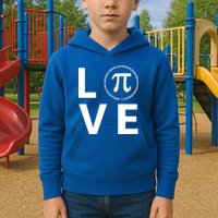 Love Pi Day 3.14 March 14th Math Geek Kids Hoodie