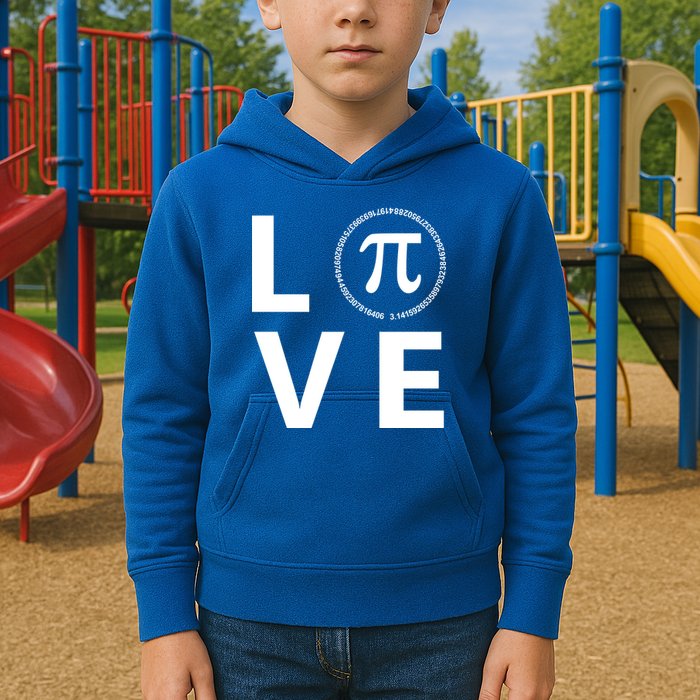 Love Pi Day 3.14 March 14th Math Geek Kids Hoodie