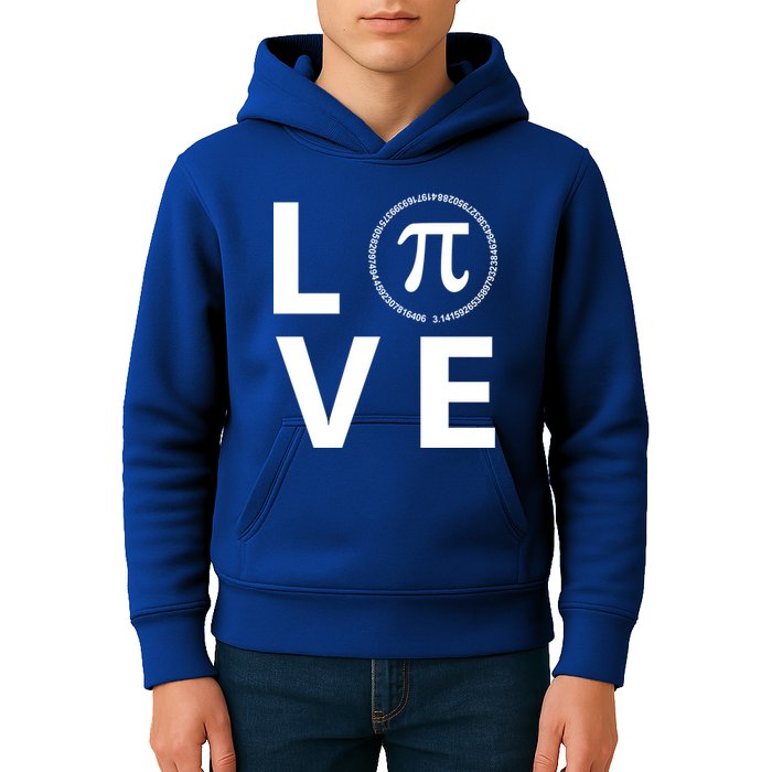 Love Pi Day 3.14 March 14th Math Geek Kids Hoodie