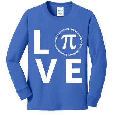 Love Pi Day 3.14 March 14th Math Geek Kids Long Sleeve Shirt