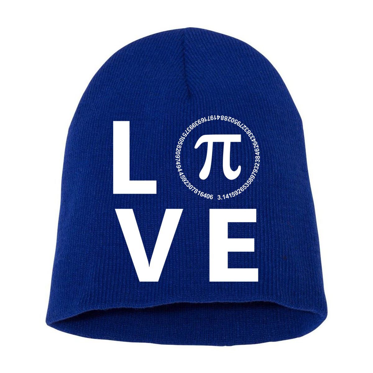 Love Pi Day 3.14 March 14th Math Geek Short Acrylic Beanie