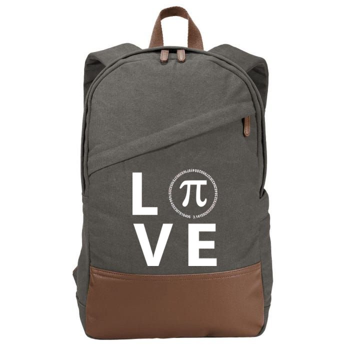Love Pi Day 3.14 March 14th Math Geek Cotton Canvas Backpack