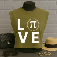 Love Pi Day 3.14 March 14th Math Geek Garment-Dyed Women's Muscle Tee