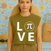 Love Pi Day 3.14 March 14th Math Geek Garment-Dyed Women's Muscle Tee