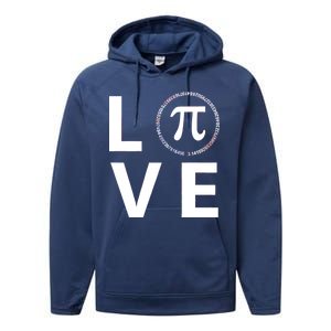 Love Pi Day 3.14 March 14th Math Geek Performance Fleece Hoodie