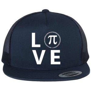 Love Pi Day 3.14 March 14th Math Geek Flat Bill Trucker Hat