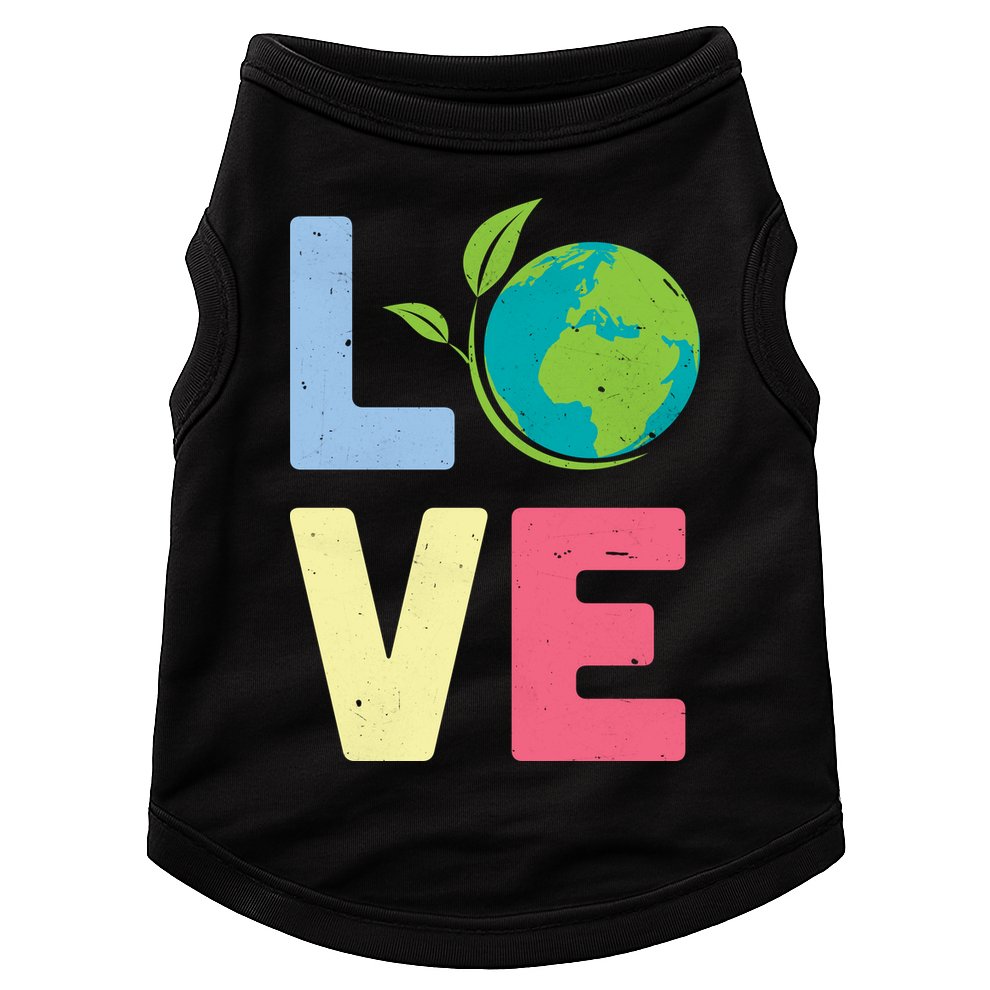 Love Planet Earth Day Doggie Tank