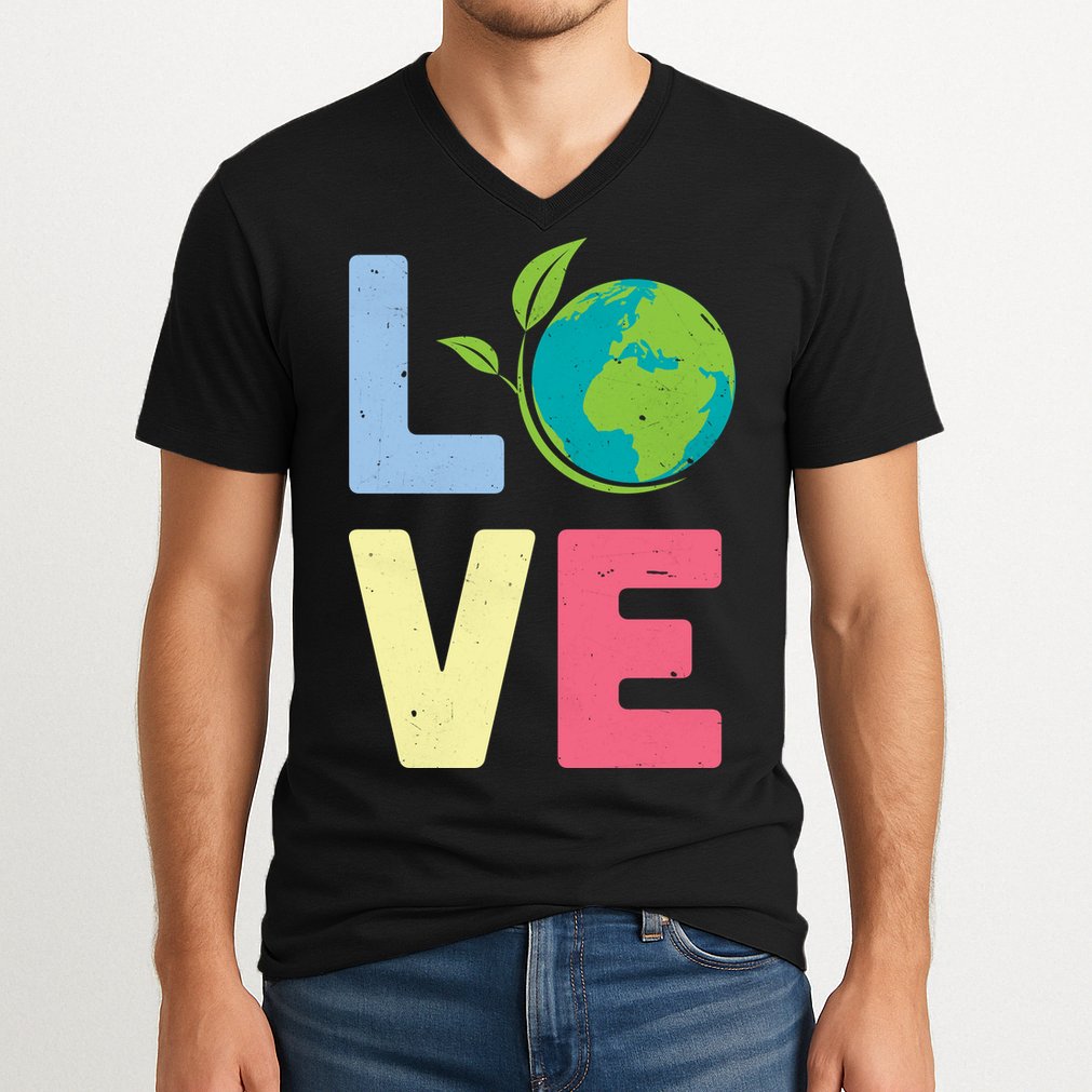 Love Planet Earth Day V-Neck T-Shirt