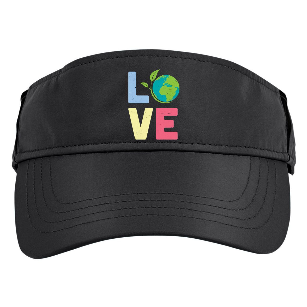Love Planet Earth Day Adult Drive Performance Visor