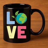 Love Planet Earth Day 11oz C Handle Ceramic Mug