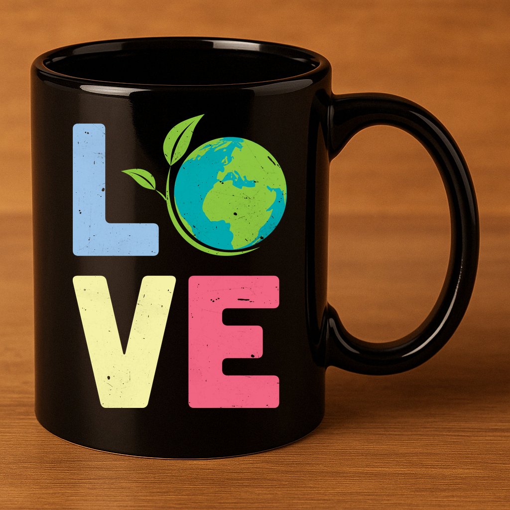 Love Planet Earth Day 11oz C Handle Ceramic Mug
