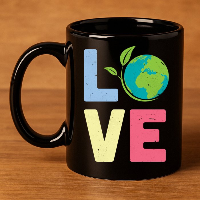 Love Planet Earth Day 11oz C Handle Ceramic Mug