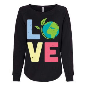 Love Planet Earth Day Womens California Wash Sweatshirt