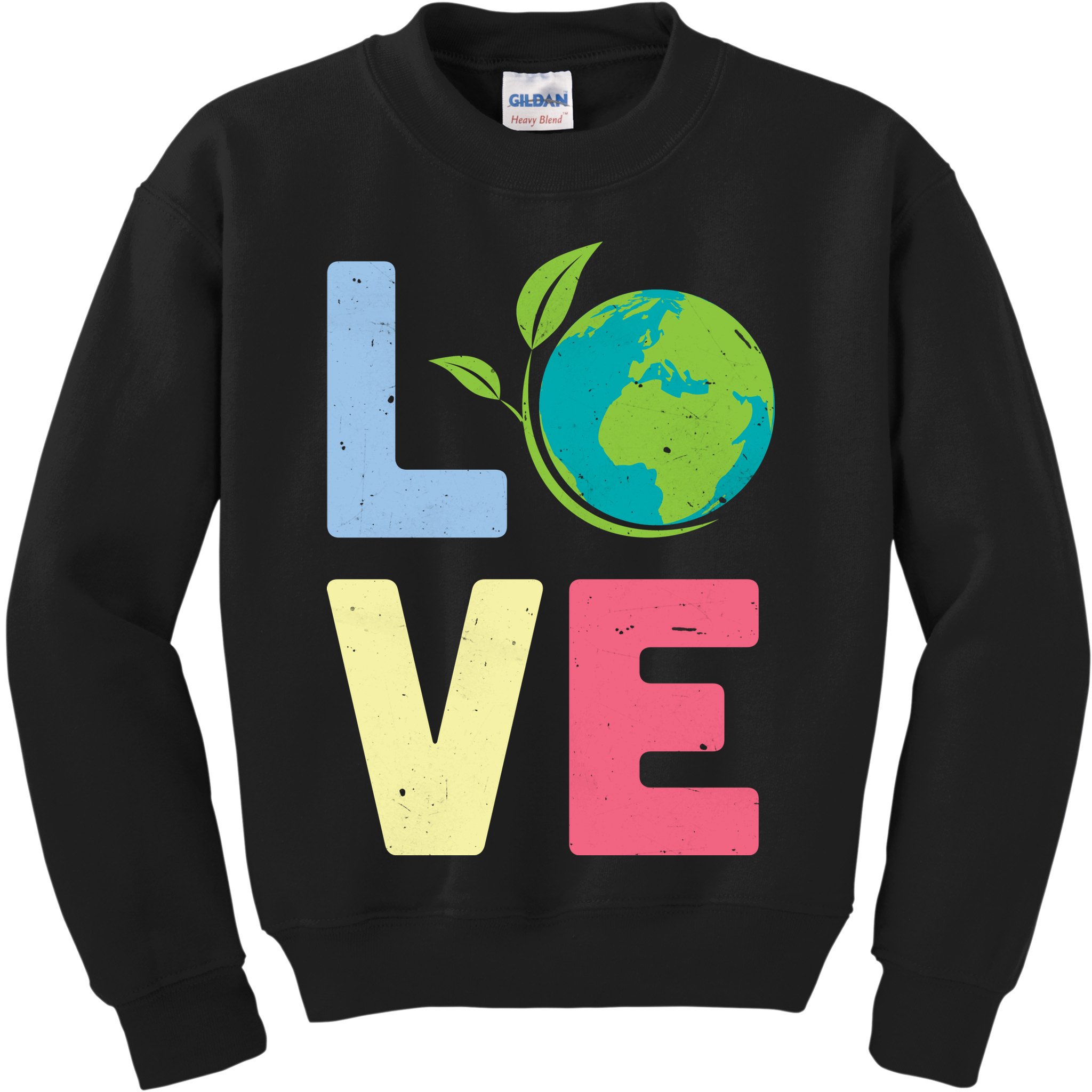 Love Planet Earth Day Kids Sweatshirt