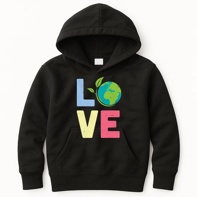 Love Planet Earth Day Kids Hoodie