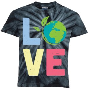 Love Planet Earth Day Kids Tie-Dye T-Shirt