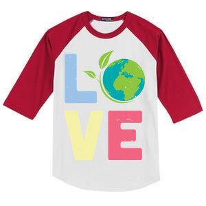 Love Planet Earth Day Kids Colorblock Raglan Jersey