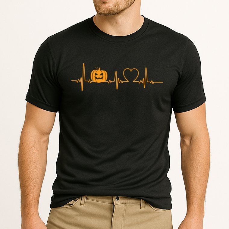 Love Pumpkins Halloween Heartbeat Cooling Performance Crew T-Shirt