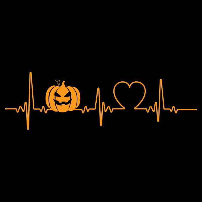 Love Pumpkins Halloween Heartbeat Apron