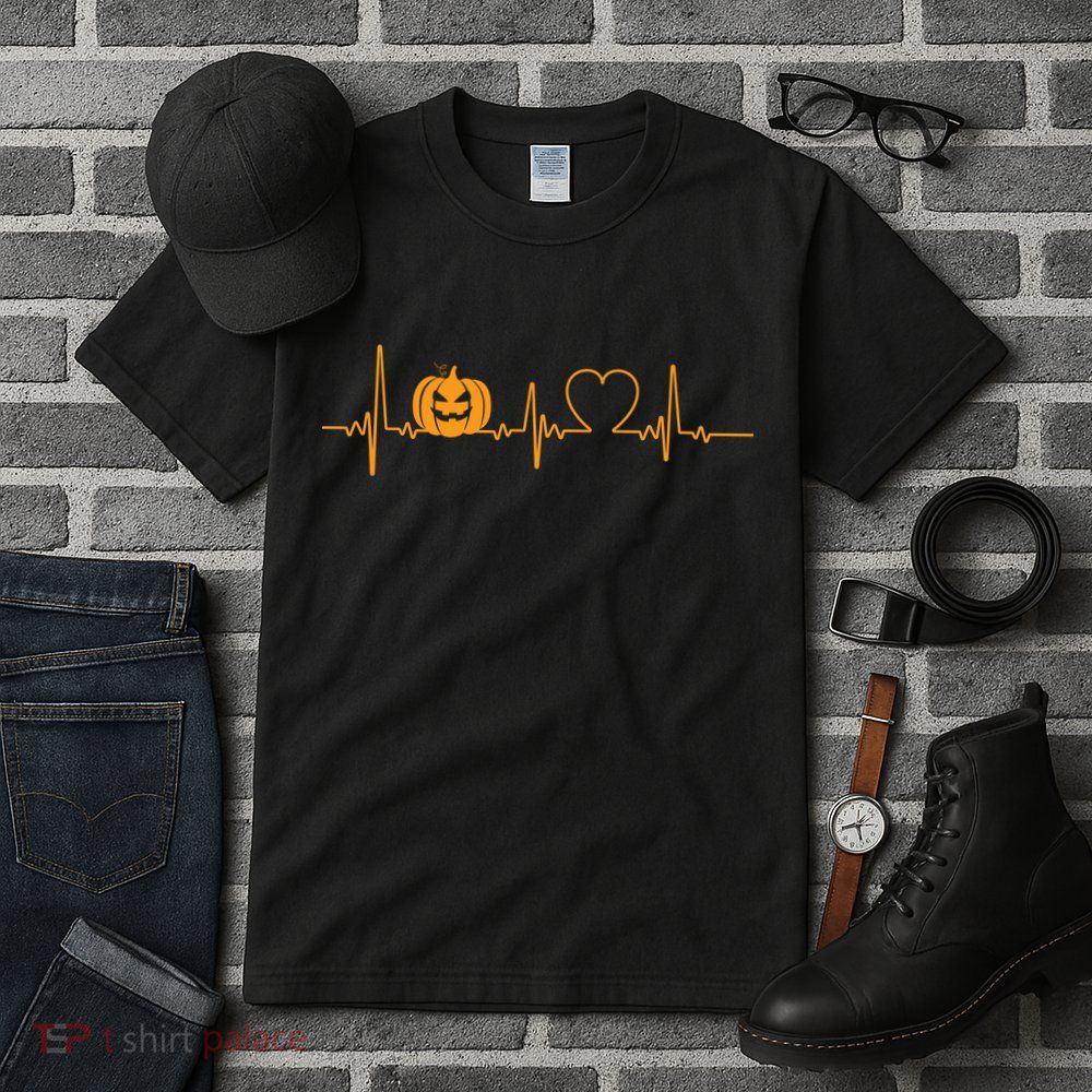 Love Pumpkins Halloween Heartbeat Tall T-Shirt