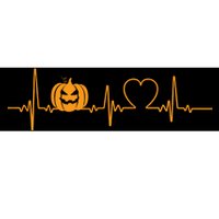 Love Pumpkins Halloween Heartbeat Bumper Sticker