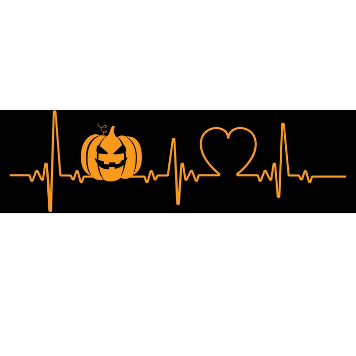 Love Pumpkins Halloween Heartbeat Bumper Sticker