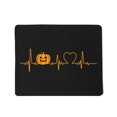 Love Pumpkins Halloween Heartbeat Mousepad