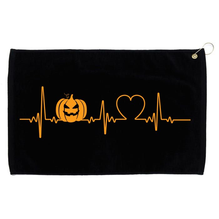 Love Pumpkins Halloween Heartbeat Grommeted Golf Towel