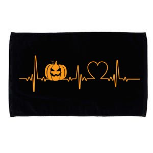 Love Pumpkins Halloween Heartbeat Microfiber Hand Towel