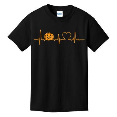 Love Pumpkins Halloween Heartbeat Kids T-Shirt