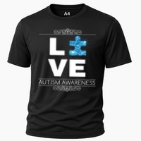 Love Puzzle Piece Autism Awareness Design Cooling Performance Crew T-Shirt