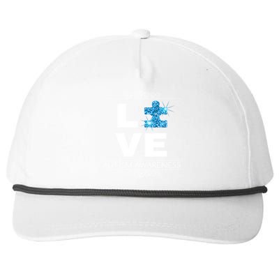 Love Puzzle Piece Autism Awareness Design Snapback Five-Panel Rope Hat