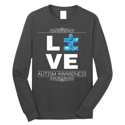 Love Puzzle Piece Autism Awareness Design Long Sleeve Shirt