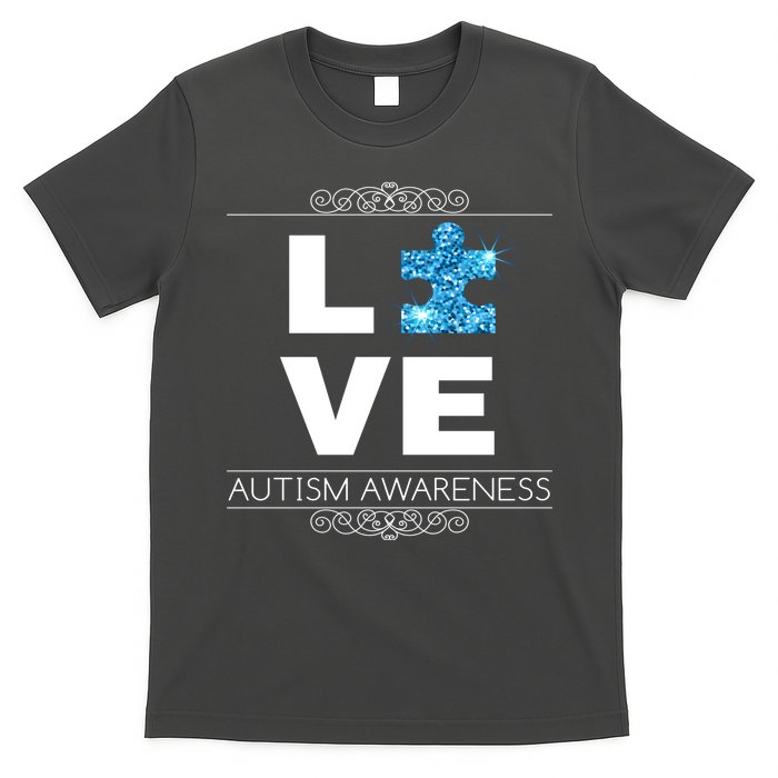 Love Puzzle Piece Autism Awareness Design T-Shirt