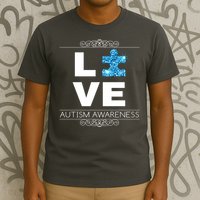 Love Puzzle Piece Autism Awareness Design T-Shirt