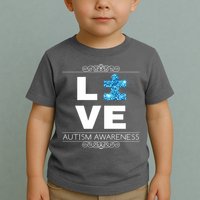 Love Puzzle Piece Autism Awareness Design Toddler T-Shirt