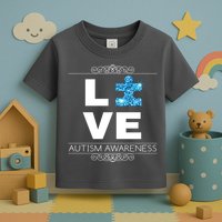 Love Puzzle Piece Autism Awareness Design Toddler T-Shirt