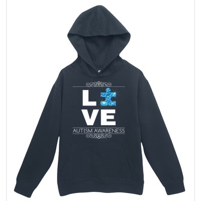 Love Puzzle Piece Autism Awareness Design Urban Pullover Hoodie