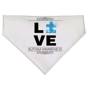 Love Puzzle Piece Autism Awareness Design USA-Made Doggie Bandana