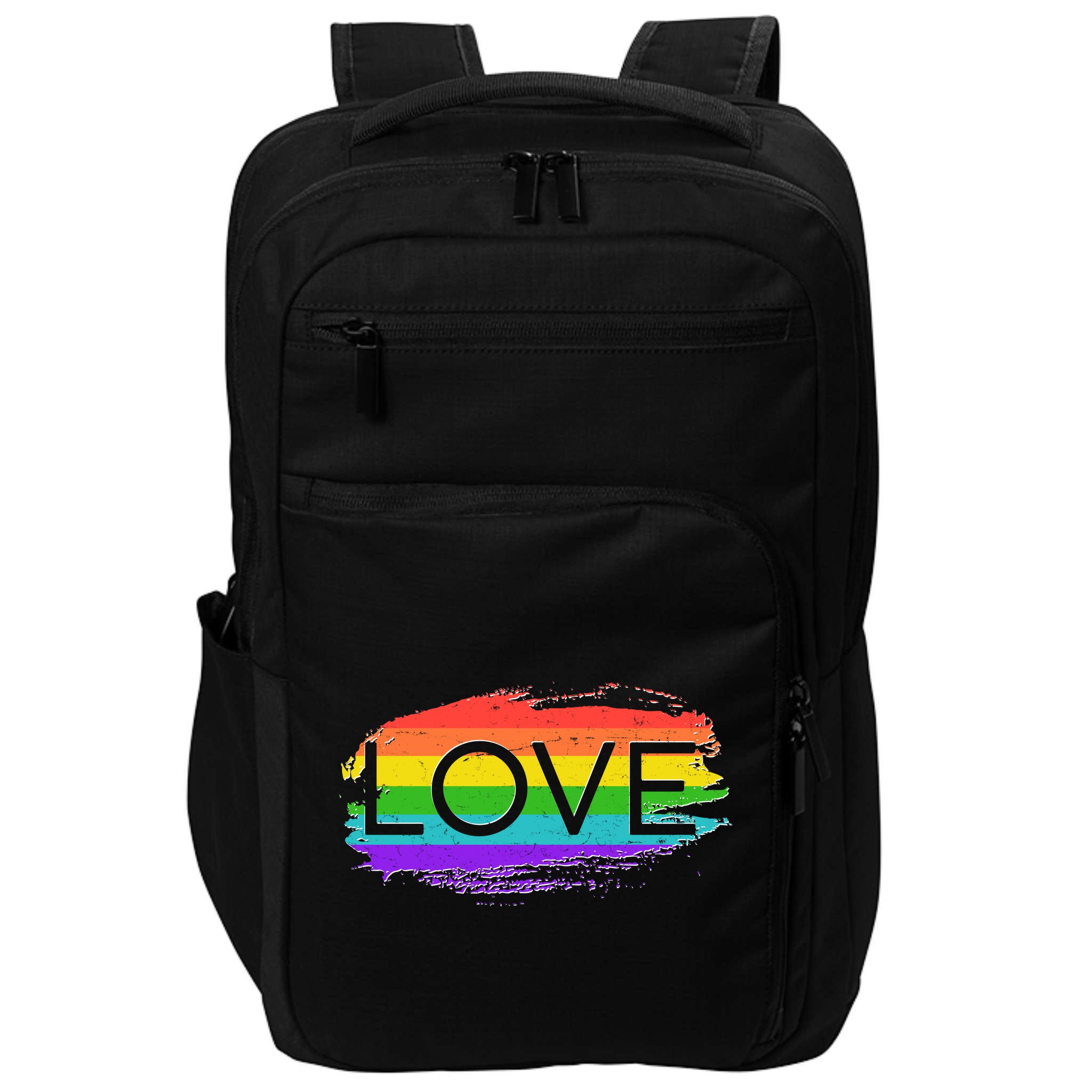 Love Rainbow Paint Gay Pride Impact Tech Backpack