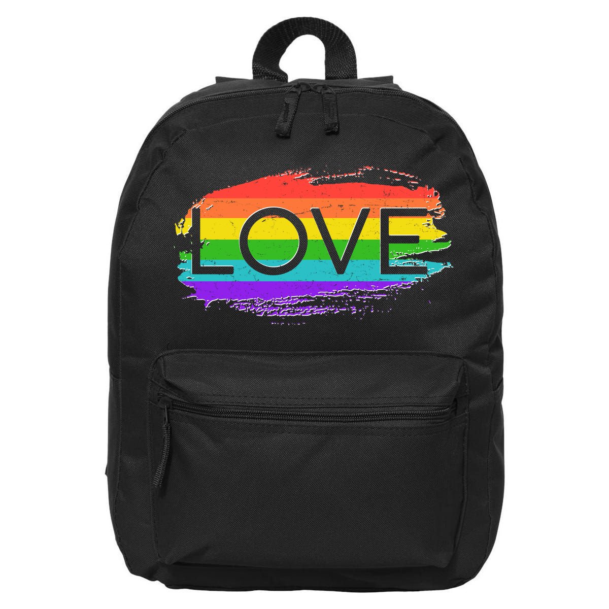 Love Rainbow Paint Gay Pride 16 in Basic Backpack