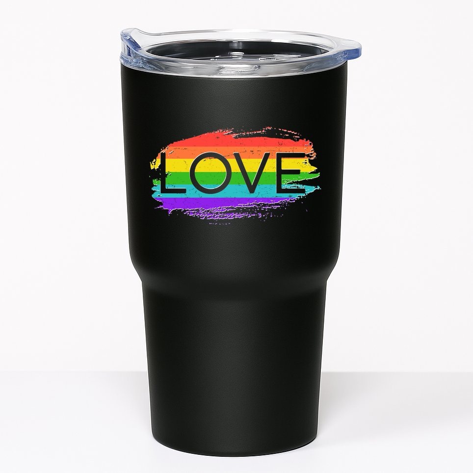 Love Rainbow Paint Gay Pride Tumbler