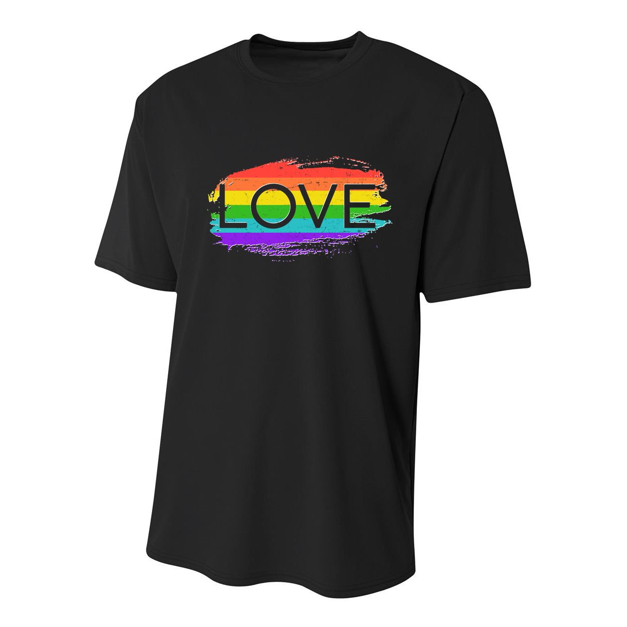 Love Rainbow Paint Gay Pride Youth Performance Sprint T-Shirt