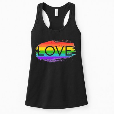 Love Rainbow Paint Gay Pride Womens Tank Top